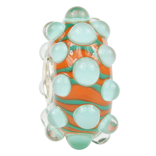 Ogerbeads Sea Tangerine ClownFish orange; green glass Bead by The Alternative Bead. Your official Ogerbeads Retailer from Germany