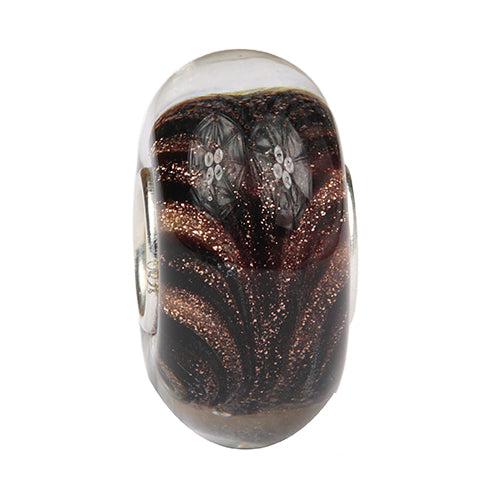 Ogerbeads Midnight Moonsparkle Warper black; gold glass Bead by The Alternative Bead. Your official Ogerbeads Retailer from Germany