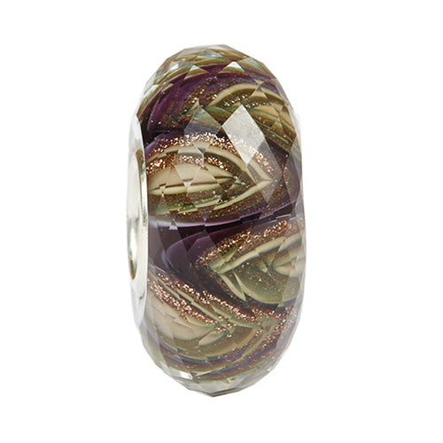 Ogerbeads Lavender Peach Sparkle Gravity Waves Fragments purple; gold glass Bead by The Alternative Bead. Your official Ogerbeads Retailer from Germany