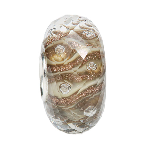 Ogerbeads Golden Sahara Dewdrops Fragments gold; beige; brown glass Bead by The Alternative Bead. Your official Ogerbeads Retailer from Germany