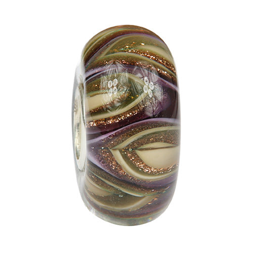 Ogerbeads Lavender Peach Sparkle Gravity Waves purple glass Bead by The Alternative Bead. Your official Ogerbeads Retailer from Germany