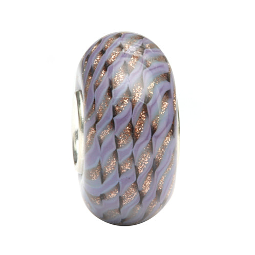 Ogerbeads Lavender Sparkle Weave purple; gold glass Bead by The Alternative Bead. Your official Ogerbeads Retailer from Germany
