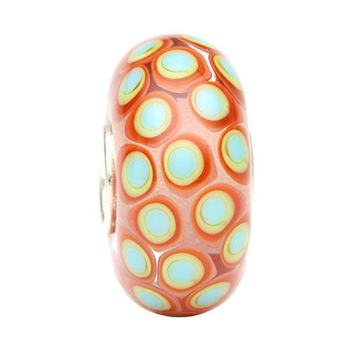 Ogerbeads Comic Retro Dots orange; blue; dots glass Bead by The Alternative Bead. Your official Ogerbeads Retailer from Germany