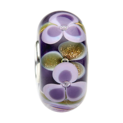 Ogerbeads Lavender Gold Flowers purple; gold glass Bead by The Alternative Bead. Your official Ogerbeads Retailer from Germany