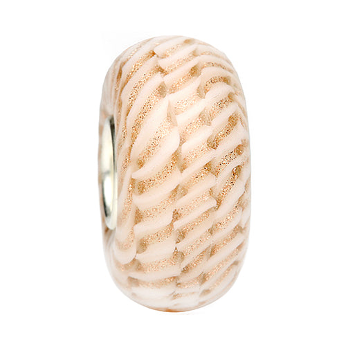 Ogerbeads Luxury Sparkle Weave beige; gold glass Bead by The Alternative Bead. Your official Ogerbeads Retailer from Germany
