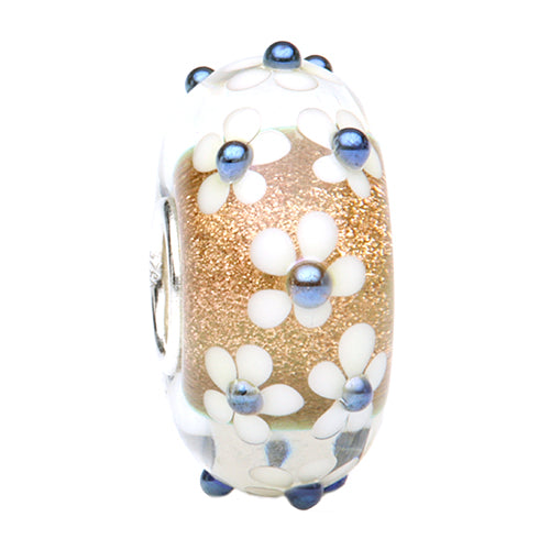 Ogerbeads Gold Ice Flowers gold glass Bead by The Alternative Bead. Your official Ogerbeads Retailer from Germany