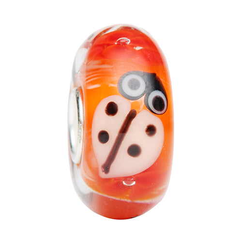 Ogerbeads Orange Peach Poppy Ladybird orange glass Bead by The Alternative Bead. Your official Ogerbeads Retailer from Germany
