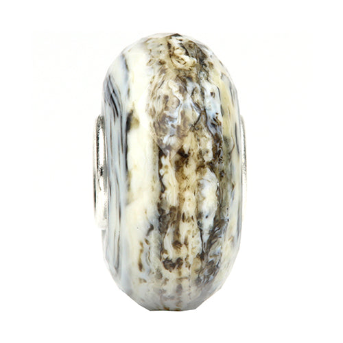 Ogerbeads Marble Elemental Fragments white; brown; black glass Bead by The Alternative Bead. Your official Ogerbeads Retailer from Germany