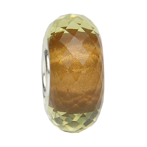 Ogerbeads Sand Dollar Sparkle Elemental Fragments green; gold glass Bead by The Alternative Bead. Your official Ogerbeads Retailer from Germany