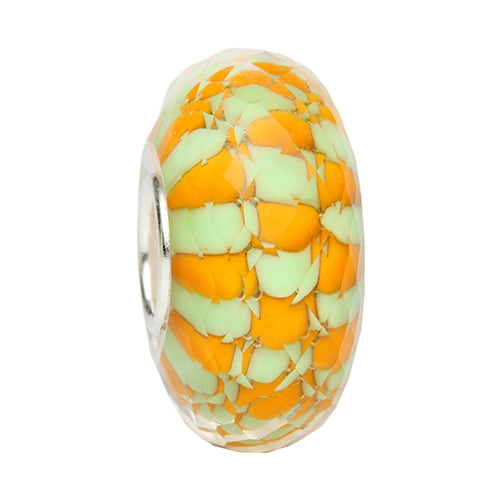 Ogerbeads Beetlejuice Puffy Fragments orange; green glass Bead by The Alternative Bead. Your official Ogerbeads Retailer from Germany