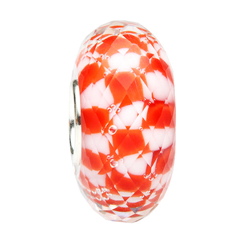 Ogerbeads Candy Cane Puffy Fragments red; white glass Bead by The Alternative Bead. Your official Ogerbeads Retailer from Germany
