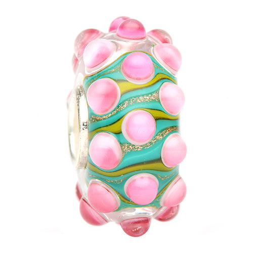 Ogerbeads Anemone ClownFish green; pink glass Bead by The Alternative Bead. Your official Ogerbeads Retailer from Germany