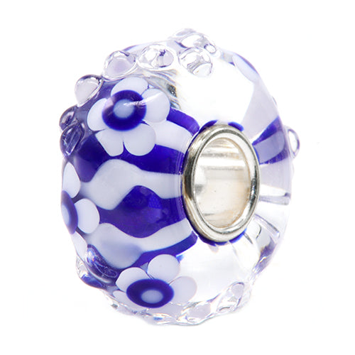 Ogerbeads Delft Blue Flower Drops blue; white glass Bead by The Alternative Bead. Your official Ogerbeads Retailer from Germany