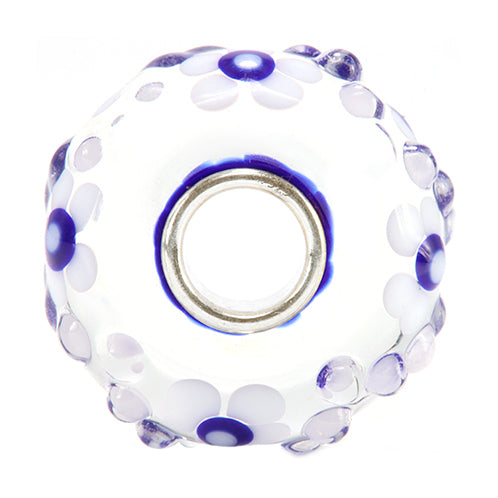 Ogerbeads Delft Blue Flower Drops blue; white glass Bead by The Alternative Bead. Your official Ogerbeads Retailer from Germany