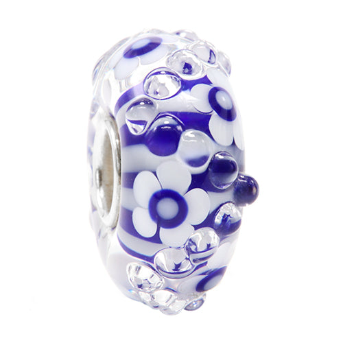 Ogerbeads Delft Blue Flower Drops blue; white glass Bead by The Alternative Bead. Your official Ogerbeads Retailer from Germany