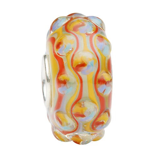Ogerbeads Carnaval Speckles blue; red; yellow glass Bead by The Alternative Bead. Your official Ogerbeads Retailer from Germany