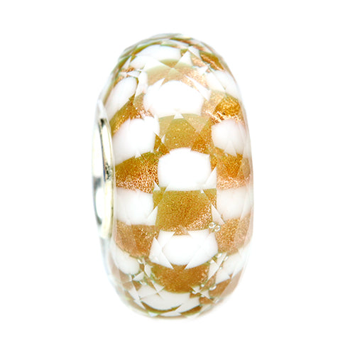 Ogerbeads Snow Gold Puffy Fragments glass Bead by The Alternative Bead. Your official Ogerbeads Retailer from Germany