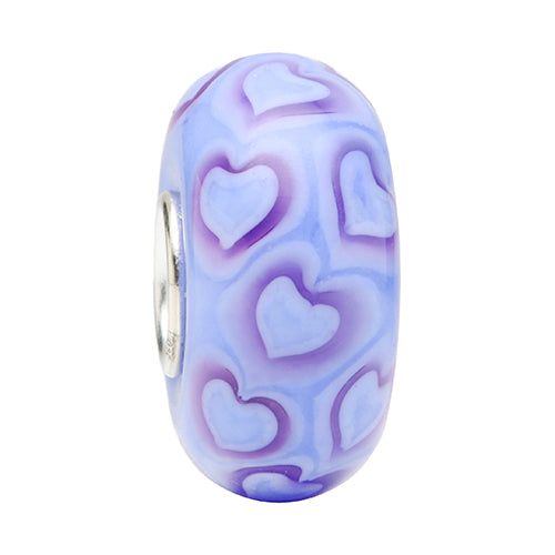 Ogerbeads Desirable Lovehearts blue; purple glass Bead by The Alternative Bead. Your official Ogerbeads Retailer from Germany