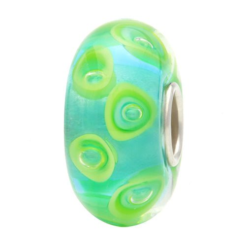 Ogerbeads Tropical Callas blue; green glass Bead by The Alternative Bead. Your official Ogerbeads Retailer from Germany