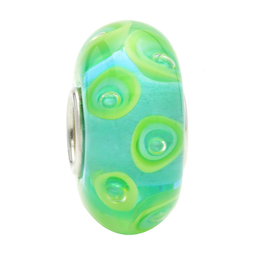 Ogerbeads Tropical Callas blue; green glass Bead by The Alternative Bead. Your official Ogerbeads Retailer from Germany