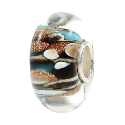Ogerbeads Luxurious Pixiedust black; blue; gold glass Bead by The Alternative Bead. Your official Ogerbeads Retailer from Germany
