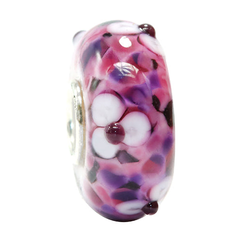 Ogerbeads Dragonfruit FlowerStone pink; purple; white glass Bead by The Alternative Bead. Your official Ogerbeads Retailer from Germany