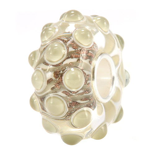 Ogerbeads Clay Pixiedust Drops beige; gold glass Bead by The Alternative Bead. Your official Ogerbeads Retailer from Germany