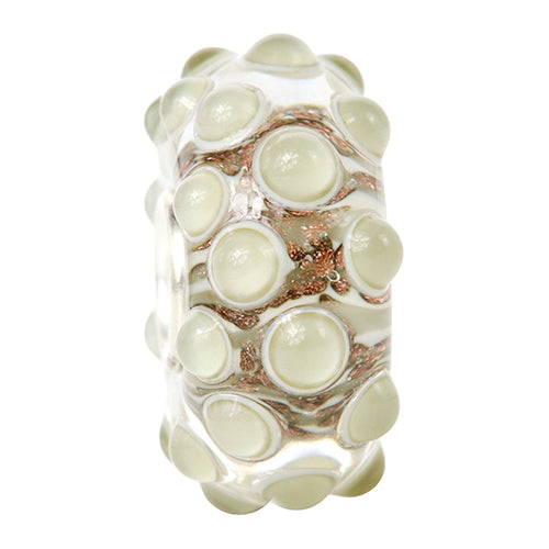 Ogerbeads Clay Pixiedust Drops beige; gold glass Bead by The Alternative Bead. Your official Ogerbeads Retailer from Germany