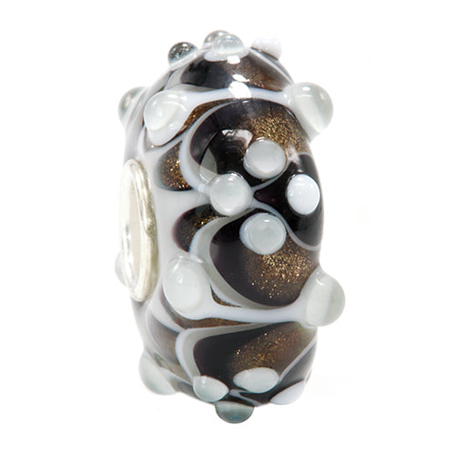 Ogerbeads Obsidian Lace brown; white; black glass Bead by The Alternative Bead. Your official Ogerbeads Retailer from Germany