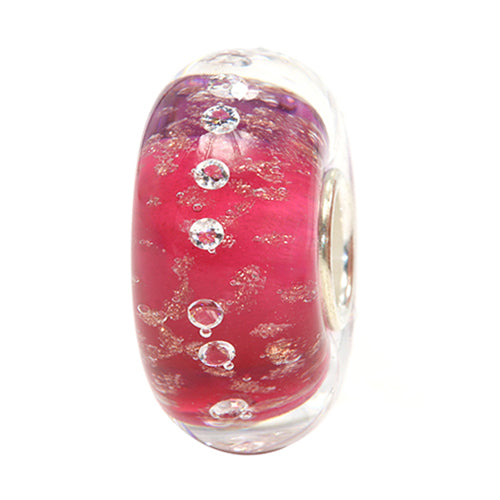 Ogerbeads Brilliant Rose Diamonds Pixiedust red; pink; gold glass Bead by The Alternative Bead. Your official Ogerbeads Retailer from Germany
