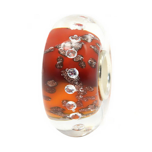 Ogerbeads Candy Apple Diamonds Pixiedust red; orange; gold glass Bead by The Alternative Bead. Your official Ogerbeads Retailer from Germany