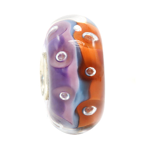 Ogerbeads Magma Sprinkles purple; orange glass Bead by The Alternative Bead. Your official Ogerbeads Retailer from Germany