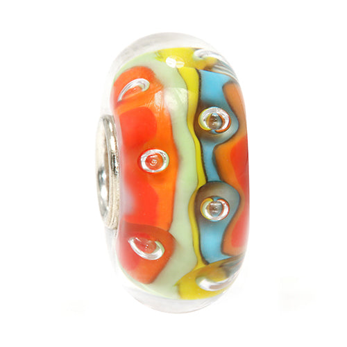 Ogerbeads Vibrant Spinkles orange; multicolor glass Bead by The Alternative Bead. Your official Ogerbeads Retailer from Germany