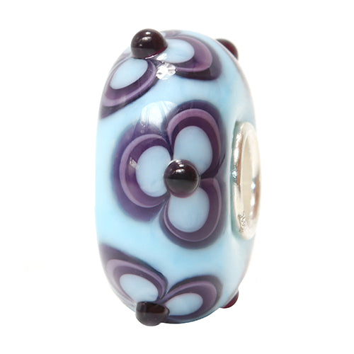 Ogerbeads Lavender Blue Flower Bunch Light purple; blue glass Bead by The Alternative Bead. Your official Ogerbeads Retailer from Germany