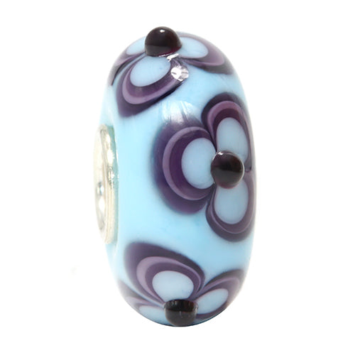 Ogerbeads Lavender Blue Flower Bunch Light purple; blue glass Bead by The Alternative Bead. Your official Ogerbeads Retailer from Germany