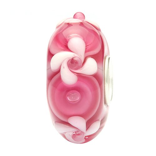 Ogerbeads Cerise Flower Twister pink; red glass Bead by The Alternative Bead. Your official Ogerbeads Retailer from Germany