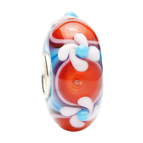 Ogerbeads Cherry Blossom Flower Twister red; blue glass Bead by The Alternative Bead. Your official Ogerbeads Retailer from Germany
