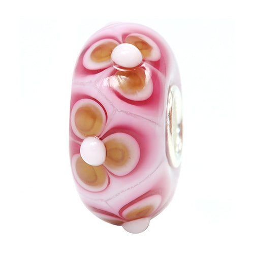Ogerbeads Maple Pink Flower Bunch Light pink; beige glass Bead by The Alternative Bead. Your official Ogerbeads Retailer from Germany