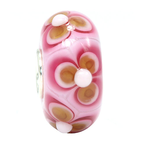 Ogerbeads Maple Pink Flower Bunch Light pink; beige glass Bead by The Alternative Bead. Your official Ogerbeads Retailer from Germany