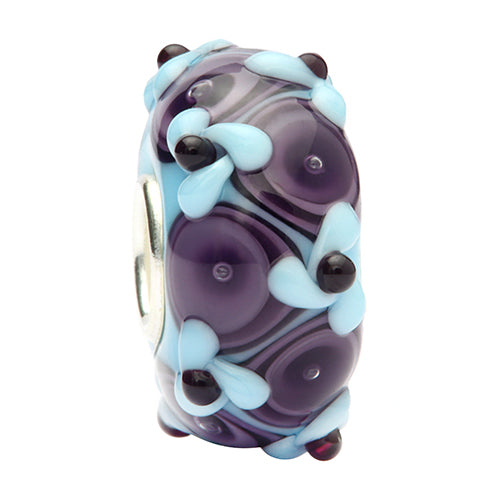 Ogerbeads Lavender Blue Flower Field purple; blue glass Bead by The Alternative Bead. Your official Ogerbeads Retailer from Germany