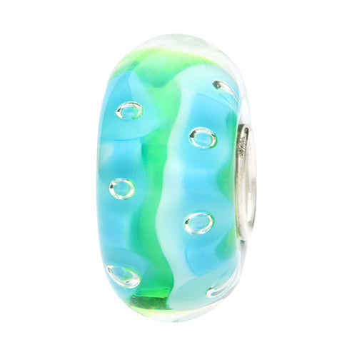 Ogerbeads Seafoam Sprinkles blue; green glass Bead by The Alternative Bead. Your official Ogerbeads Retailer from Germany