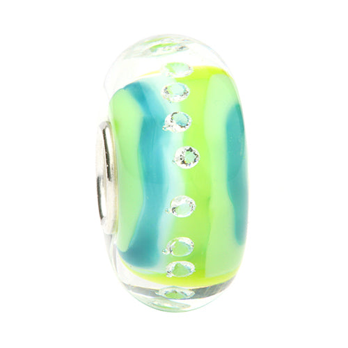 Ogerbeads Bermuda Diamonds green; blue glass Bead by The Alternative Bead. Your official Ogerbeads Retailer from Germany