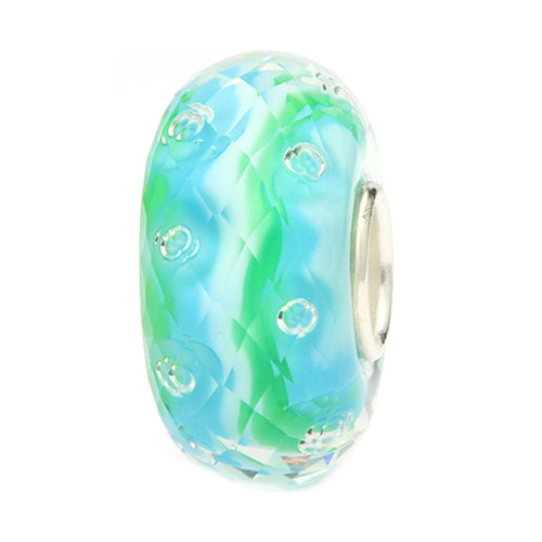 Ogerbeads Seafoam Sprinkles Fragments blue; green glass Bead by The Alternative Bead. Your official Ogerbeads Retailer from Germany