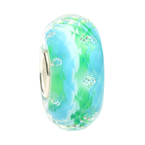 Ogerbeads Seafoam Sprinkles Fragments blue; green glass Bead by The Alternative Bead. Your official Ogerbeads Retailer from Germany