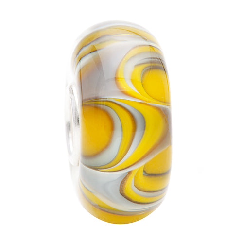 Ogerbeads Buttercup Vortessa yellow; white glass Bead by The Alternative Bead. Your official Ogerbeads Retailer from Germany