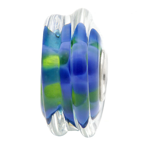 Ogerbeads Emerald Wave Magic Light – LIMITED blue; green glass Bead by The Alternative Bead. Your official Ogerbeads Retailer from Germany