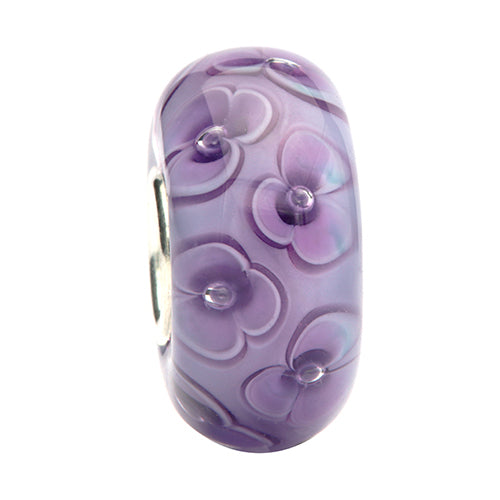 Ogerbeads Violetta Blue Clover blue; purple glass Bead by The Alternative Bead. Your official Ogerbeads Retailer from Germany