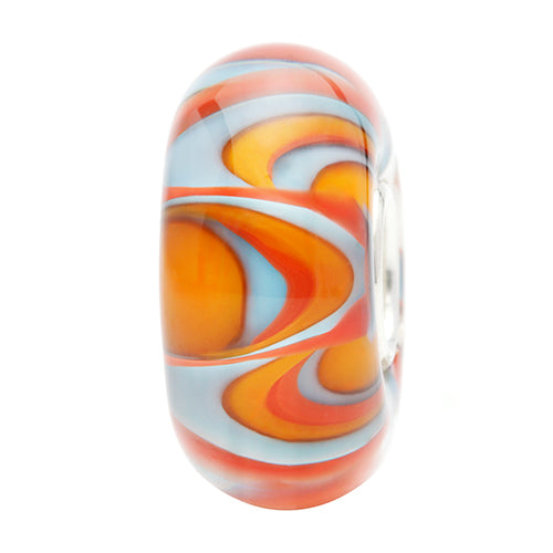Ogerbeads Sea BlueRasp Vortessa orange; blue glass Bead by The Alternative Bead. Your official Ogerbeads Retailer from Germany