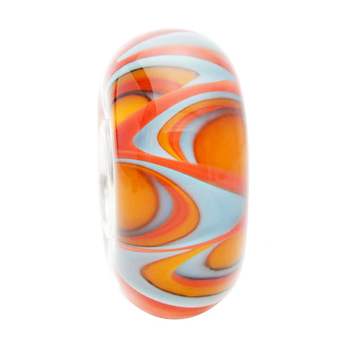 Ogerbeads Sea BlueRasp Vortessa orange; blue glass Bead by The Alternative Bead. Your official Ogerbeads Retailer from Germany