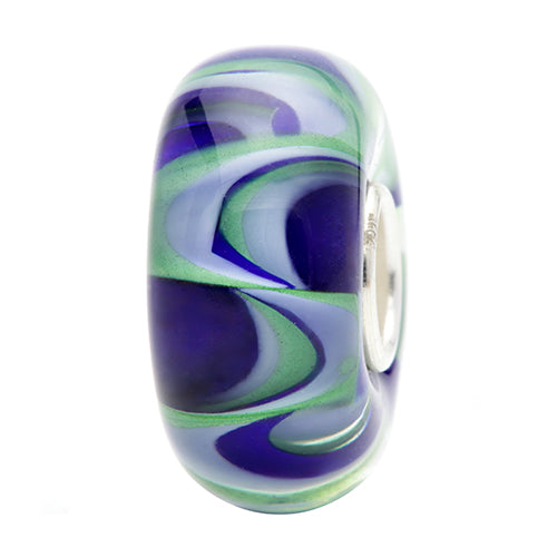 Ogerbeads Ocean Whisper Vortessa blue; green glass Bead by The Alternative Bead. Your official Ogerbeads Retailer from Germany